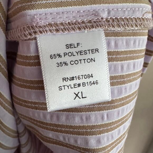 Tuckernuck Pomander Place Lilac Purple Stripe Seersucker Short Sleeve Dress XL - Picture 6 of 7